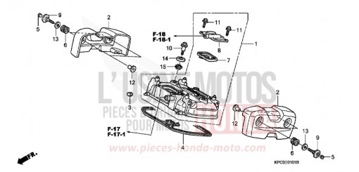 REAR CYLINDER HEAD COVER XL125V7 de 2007